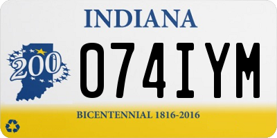 IN license plate 074IYM