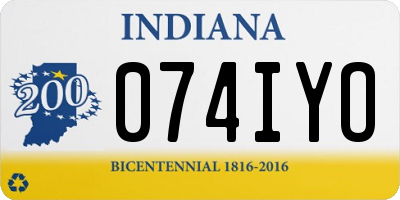 IN license plate 074IYO