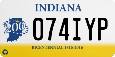 IN license plate 074IYP