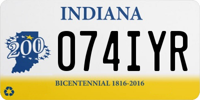 IN license plate 074IYR