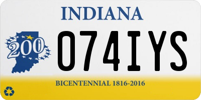IN license plate 074IYS