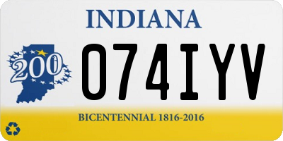 IN license plate 074IYV