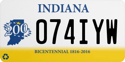 IN license plate 074IYW