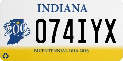 IN license plate 074IYX