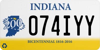 IN license plate 074IYY
