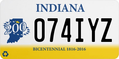 IN license plate 074IYZ