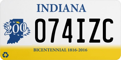 IN license plate 074IZC