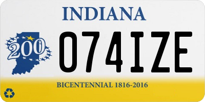 IN license plate 074IZE