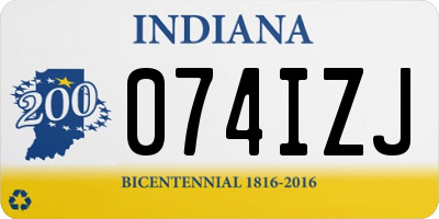 IN license plate 074IZJ