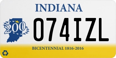 IN license plate 074IZL