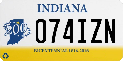 IN license plate 074IZN