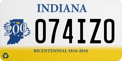 IN license plate 074IZO