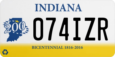 IN license plate 074IZR