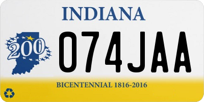 IN license plate 074JAA
