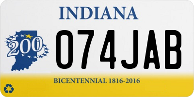 IN license plate 074JAB