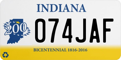 IN license plate 074JAF