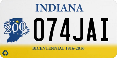 IN license plate 074JAI