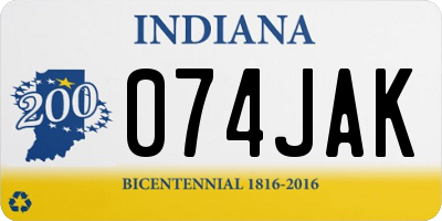 IN license plate 074JAK