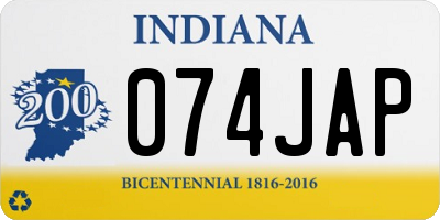 IN license plate 074JAP