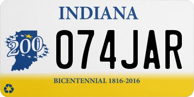 IN license plate 074JAR