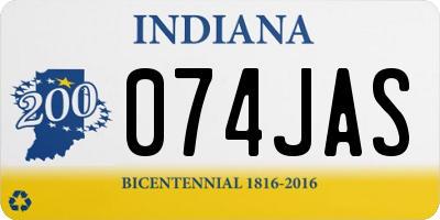 IN license plate 074JAS