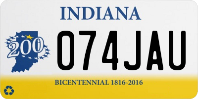 IN license plate 074JAU