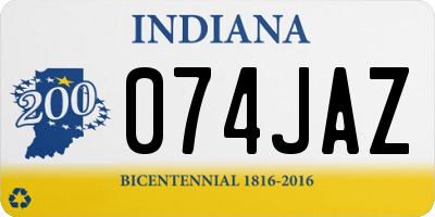IN license plate 074JAZ