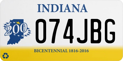 IN license plate 074JBG