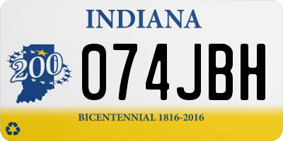 IN license plate 074JBH