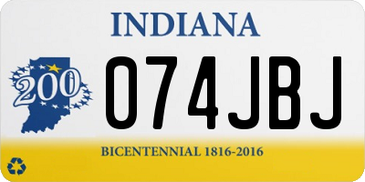 IN license plate 074JBJ