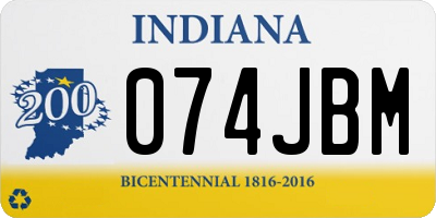 IN license plate 074JBM