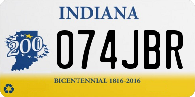 IN license plate 074JBR