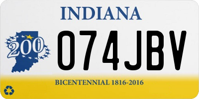 IN license plate 074JBV