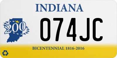 IN license plate 074JC