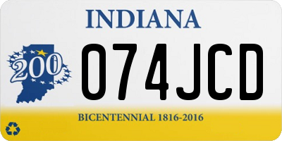 IN license plate 074JCD