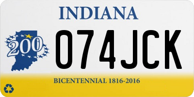 IN license plate 074JCK