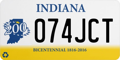 IN license plate 074JCT