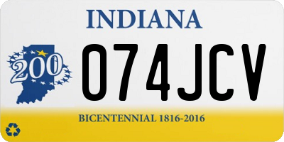 IN license plate 074JCV