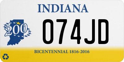 IN license plate 074JD