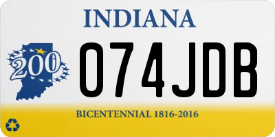 IN license plate 074JDB