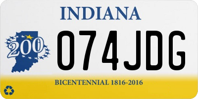 IN license plate 074JDG