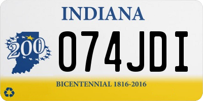 IN license plate 074JDI