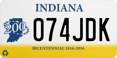 IN license plate 074JDK