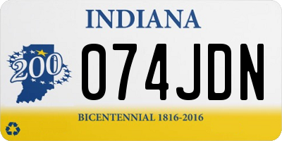 IN license plate 074JDN