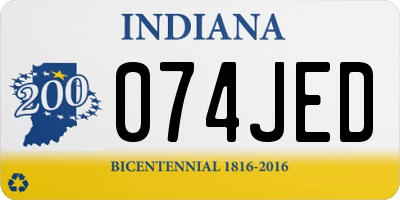 IN license plate 074JED