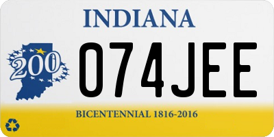 IN license plate 074JEE