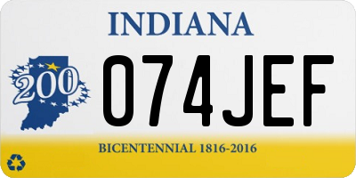 IN license plate 074JEF