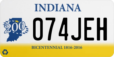 IN license plate 074JEH