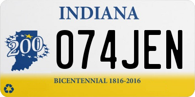 IN license plate 074JEN