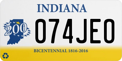 IN license plate 074JEO